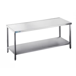 Arbejdsbord med hylde - uden bagkant - 700 mm x 1400 mm-0