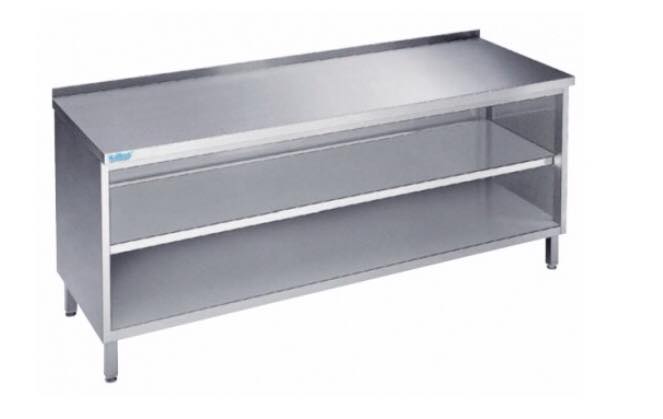 Arbejdsskab uden dør - med bagkant - 600 mm x 800 mm-0 Arbejdsskab uden dør - med bagkant - 600 mm x 800 mm-0