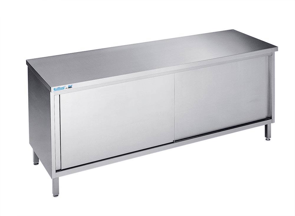 Arbejdsskab med skydedøre - uden bagkant - 700 mm x 1900 mm-0 Arbejdsskab med skydedøre - uden bagkant - 700 mm x 1900 mm-0