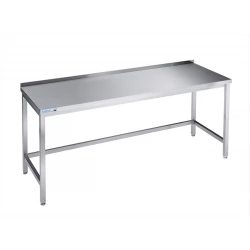Arbejdsbord med stålplade - med bagkant - 700 mm x 2000 mm-0
