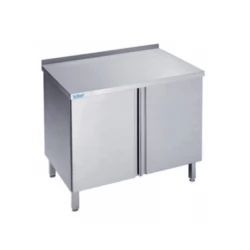 Arbejdsskab med låger - med bagkant - 700 mm x 700 mm-0